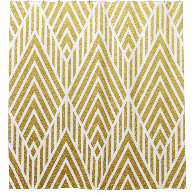 Geometric gold glittering seamless pattern (Front)