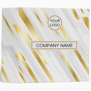 Geometric Gold Gradient Pattern Binder