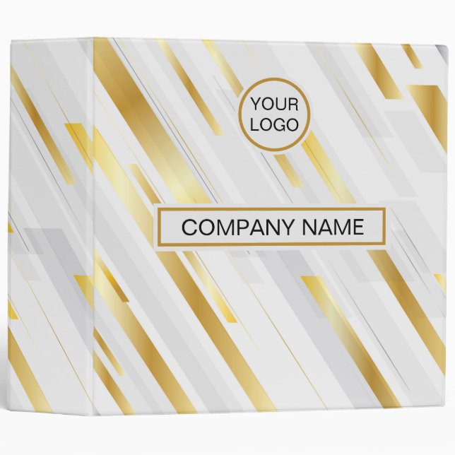 Geometric Gold Gradient Pattern Binder (Front/Spine)