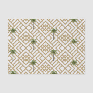 Geometric Gold Palm Tree Tissue Paper
