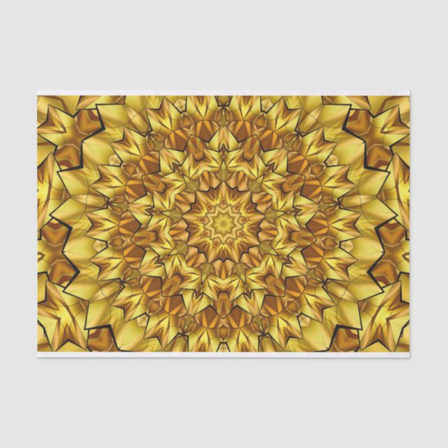 geometric golden abstract tissue paper (Front)