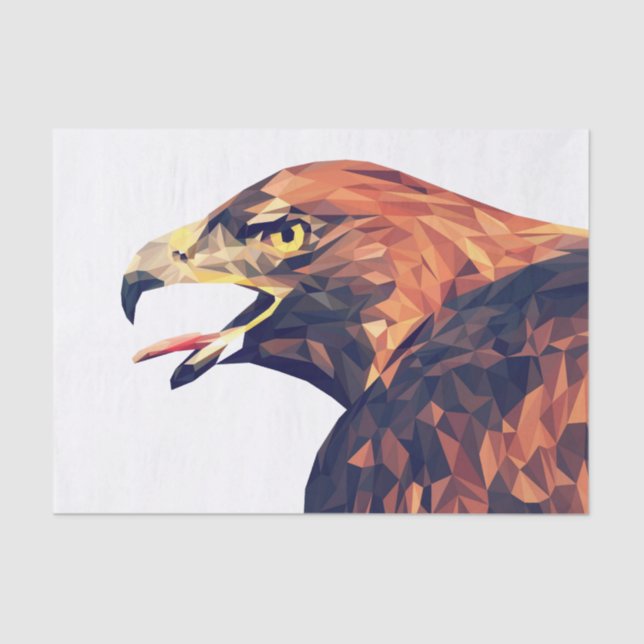 Geometric Golden Eagle Tissue Paper (Front)