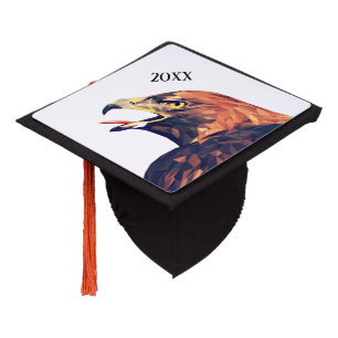 Geometric Golden Eagle Year Graduation Cap Topper