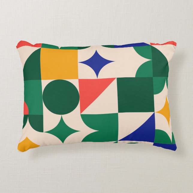 Geometric Graphics Brushed Polyester Accent Pillow (Front)