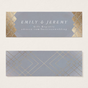 Geometric Gray Gold Gatsby Wedding Gifts