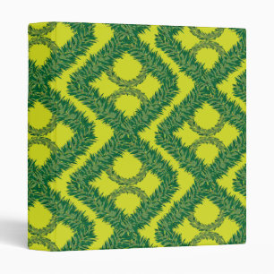 Geometric Green Garland Squares holiday pattern Binder
