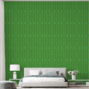 Geometric Green Half Circle Geometric Pattern Wallpaper