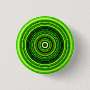 Geometric Green Mandala Design-64055 1 Inch Round Button
