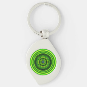 Geometric Green Mandala Design-64055 Keychain