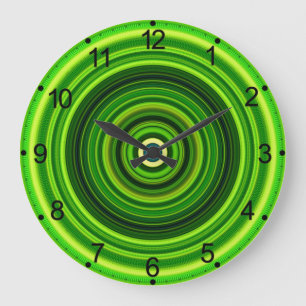 Geometric Green Mandala Design-64055 Large Clock