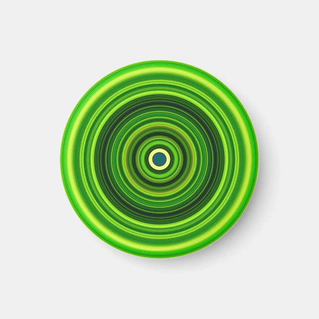 Geometric Green Mandala Design-64055 Magnet (Front)
