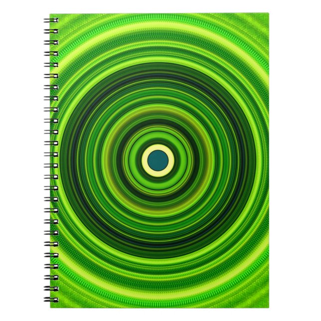 Geometric Green Mandala Design-64055 Notebook (Front)
