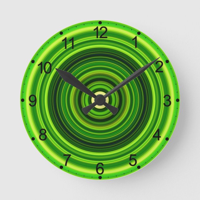 Geometric Green Mandala Design-64055 Round Clock (Front)