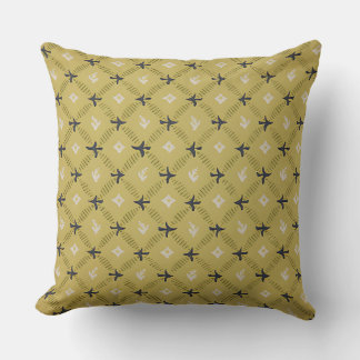 Geometric Green Pattern Throw Pillow