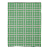 Geometric Green Polka Dots on any Colour Duvet Cover (Back)