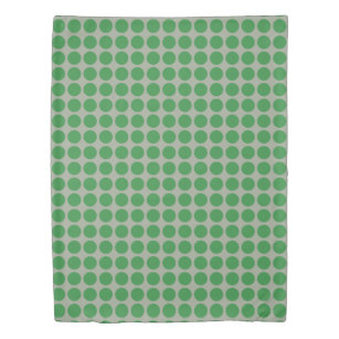 Geometric Green Polka Dots on any Colour Duvet Cover