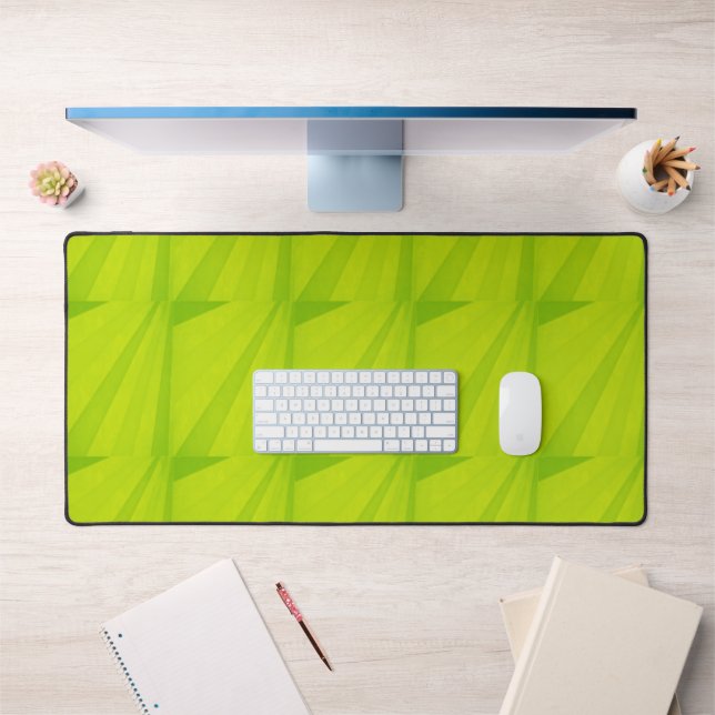 Geometric green shapes pattern desk mat (Office 1)