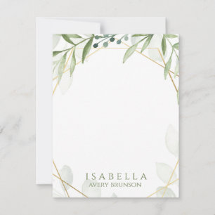 Geometric Greenery Card