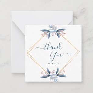 Geometric Greenery Wedding Budget Thank You Card