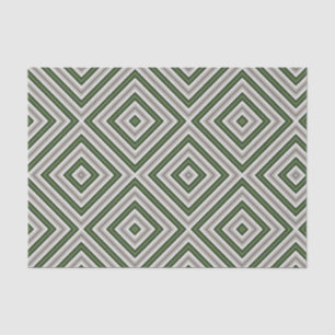 Geometric Greens Tans Tissue Paper