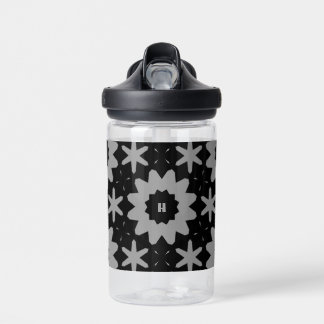 geometric grey black pattern Water Bottle