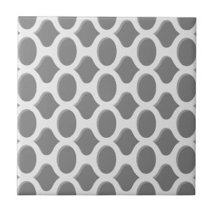 Geometric Grey White Decorative DIY Tile