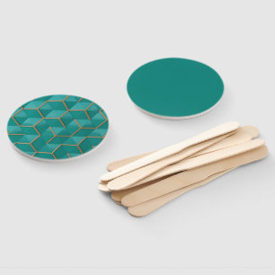geometric hand fan