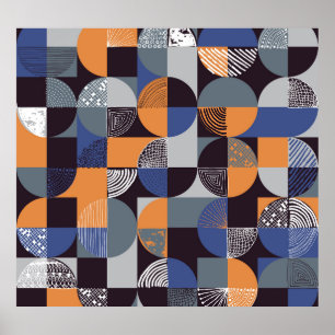 Geometric Handdrawn: Creative Seamless Doodles. Poster