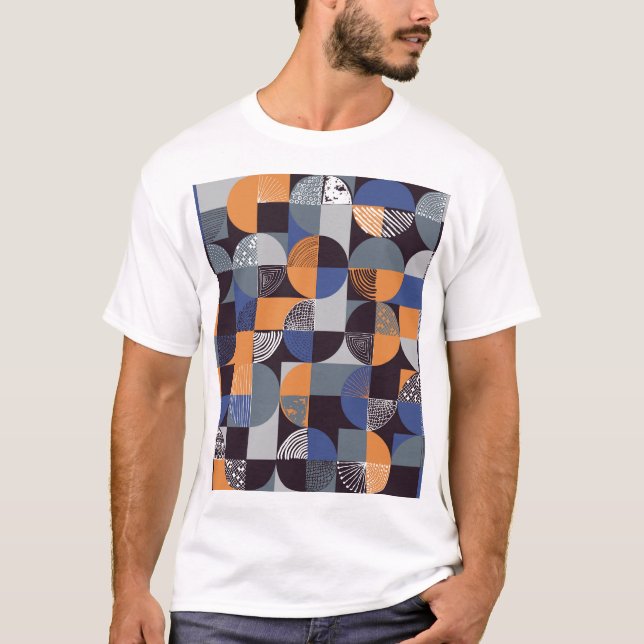 Geometric Handdrawn: Creative Seamless Doodles. T-Shirt (Front)