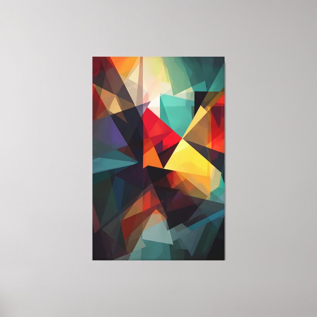 Geometric Harmony - Abstract Canvas Print (Front)