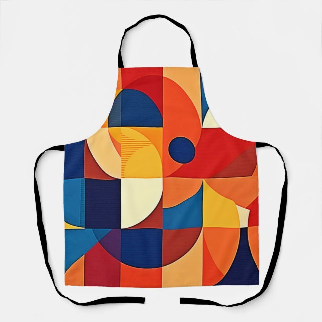 Geometric Harmony: Artful Design Apron (Front)