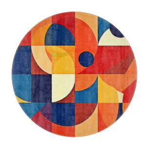 Geometric Harmony: Artful Design Cutting Board