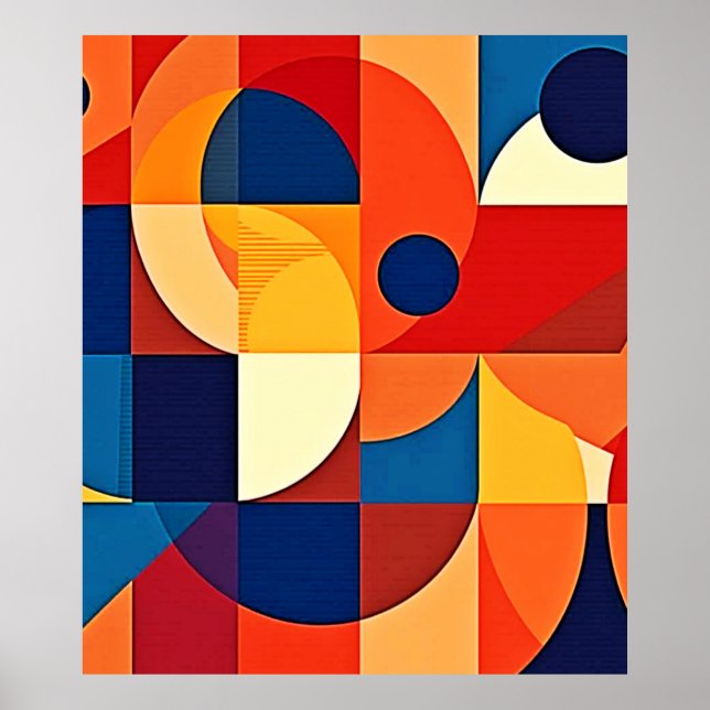 Geometric Harmony: Artful Design Poster (Front)