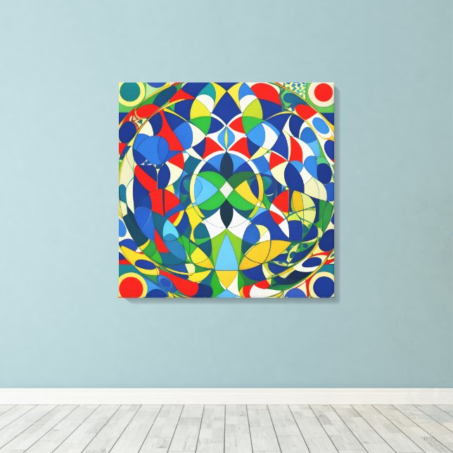 Geometric Harmony Canvas Print (Insitu(Wood Floor))