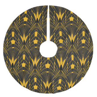 Geometric Harmony: Digital Ornament Design Brushed Polyester Tree Skirt