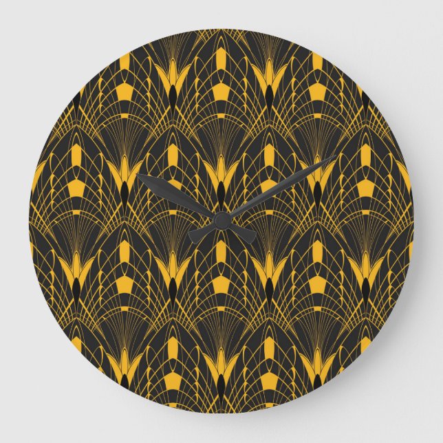 Geometric Harmony: Digital Ornament Design Large Clock (Front)