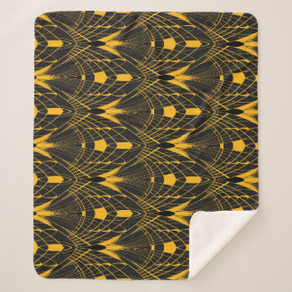 Geometric Harmony: Digital Ornament Design Sherpa Blanket
