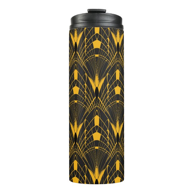 Geometric Harmony: Digital Ornament Design Thermal Tumbler (Front)
