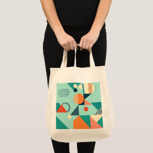 Geometric Harmony Grocery Tote Bag