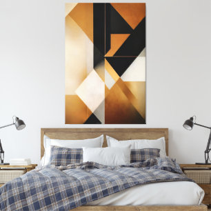 Geometric Harmony Stretched Canvas Print