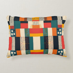 Geometric Harmony Urban Mosaic Accent Pillow