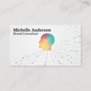 Geometric Head   Dot Pattern Business Card