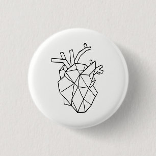 Geometric heart Button