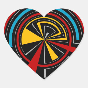 Geometric Heart Sticker