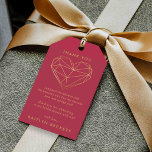 Geometric Heart Valentine's Day Bridal Shower Gift Tags<br><div class="desc">Say thank you in style with these trendy bridal shower gift tags. The design is easy to personalize with your special event wording and your guests will be thrilled when they receive these fabulous gift tags. Matching items can be found in the collection.</div>