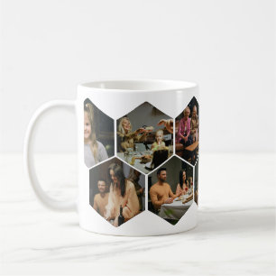 Geometric Hexagon Photo Collage Coffee Mug