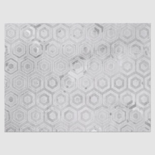 Geometric Hexagonal Hexagon Grey Watercolor Wash Tissue Paper