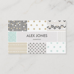 Geometric Hipster Patterns Business Card