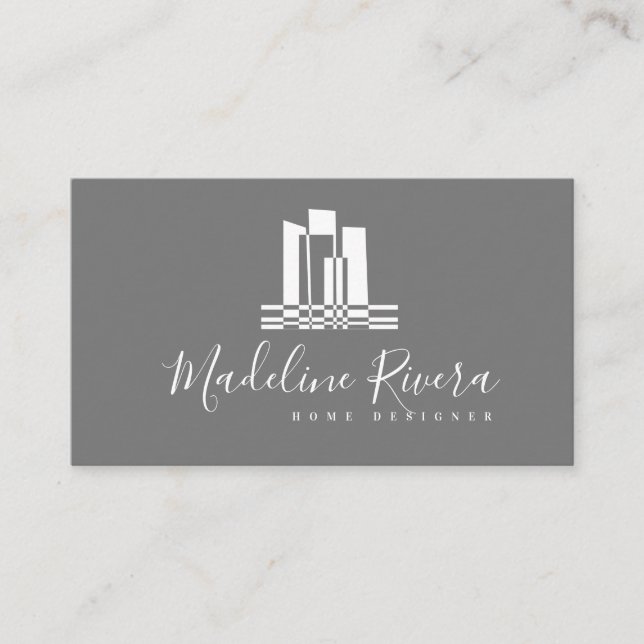 Geometric Home Designer Sale Business Card (Front)