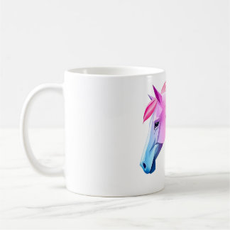 Geometric Horse Head Design for Men Coffee Mug